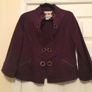 Purple Jacket with Ring Detail